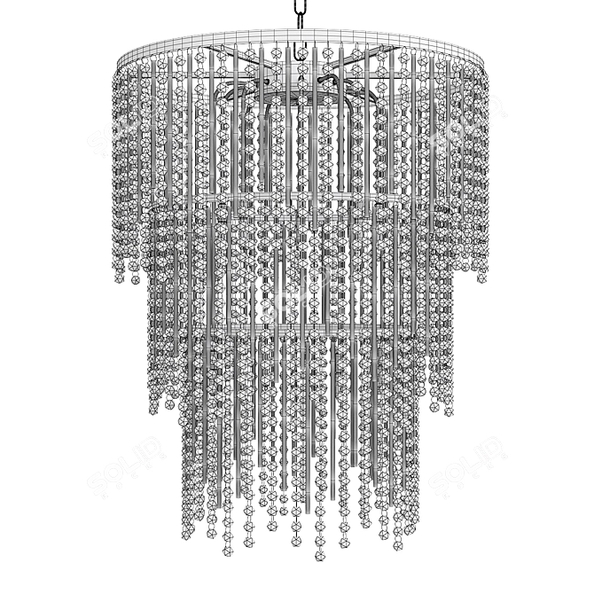 Crystal Chandelier Wind Melody Sparkle 3D model image 2