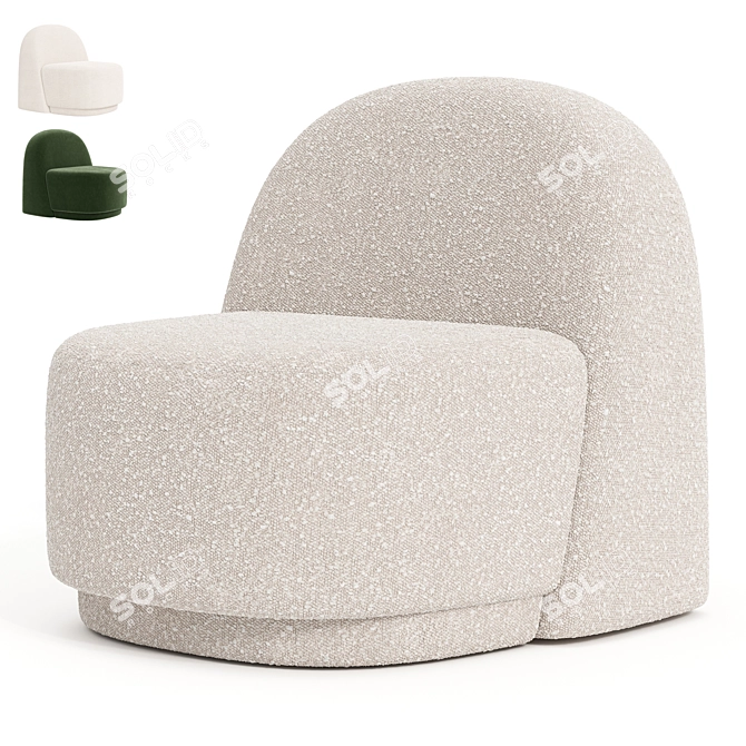 Sleek Modern Arp Armchair 2014 3D model image 1