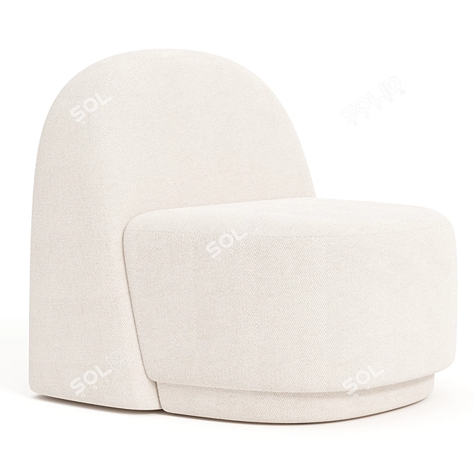 Sleek Modern Arp Armchair 2014 3D model image 2