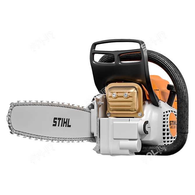 STIHL MS 261 Chainsaw with Animated Chain 3D model image 4