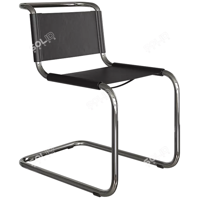 Sleek Cantilever Chair Design 3D model image 1