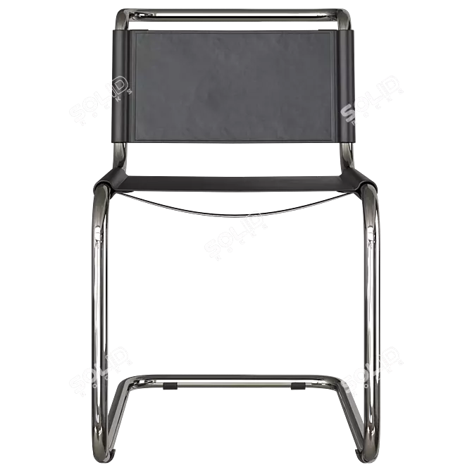 Sleek Cantilever Chair Design 3D model image 2