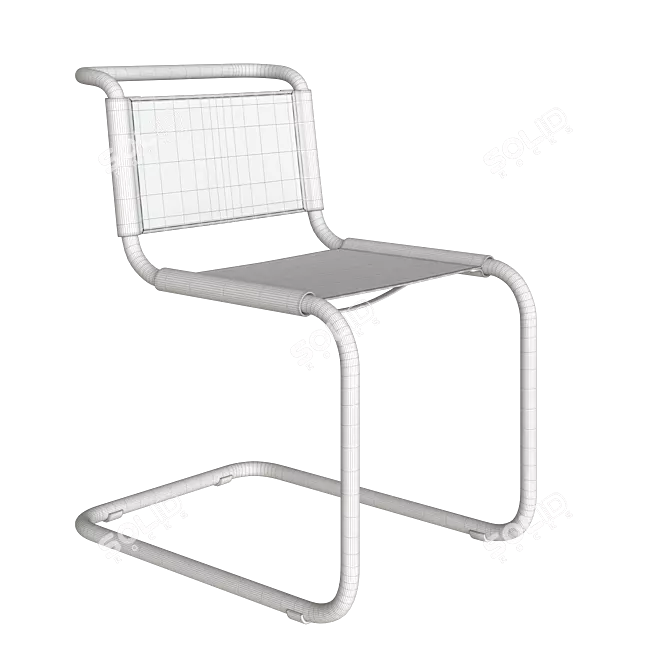 Sleek Cantilever Chair Design 3D model image 3