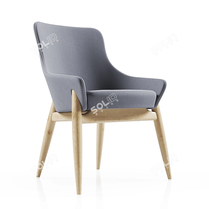 Modern Shell Chair Replica Model 3D model image 1