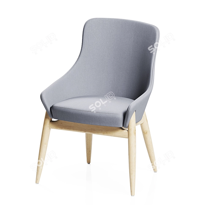 Modern Shell Chair Replica Model 3D model image 2