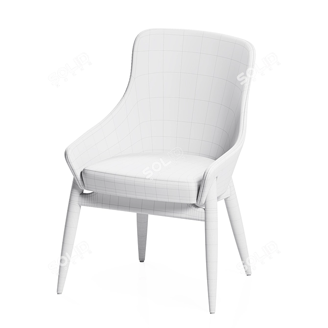 Modern Shell Chair Replica Model 3D model image 5