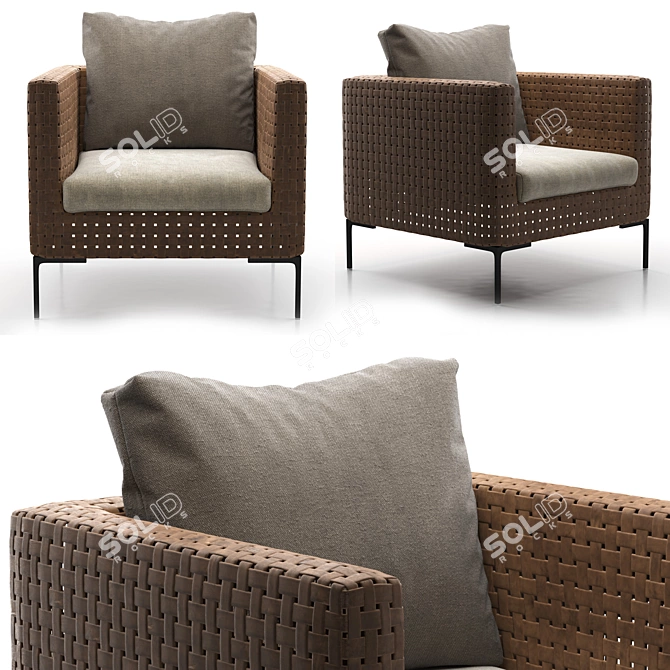 Charles Outdoor Armchair by Antonio Citterio 3D model image 1