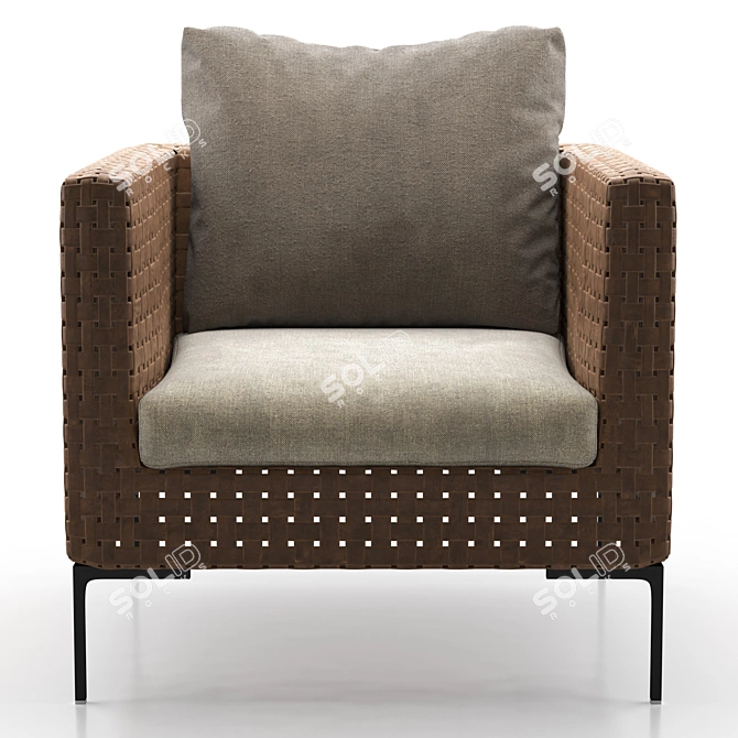 Charles Outdoor Armchair by Antonio Citterio 3D model image 2
