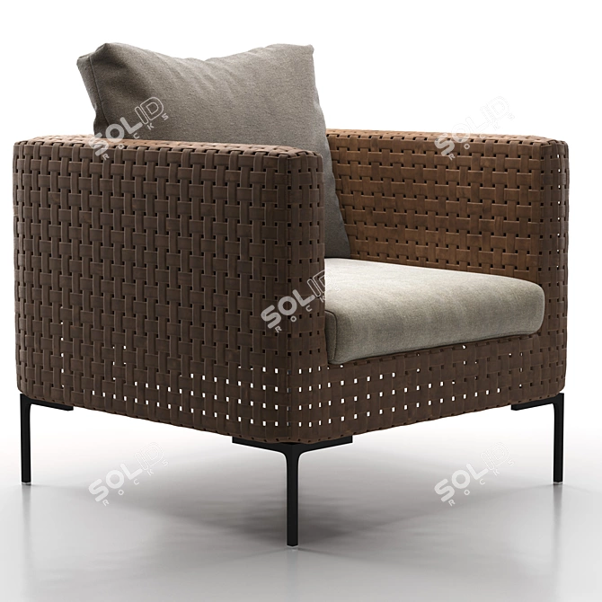 Charles Outdoor Armchair by Antonio Citterio 3D model image 3