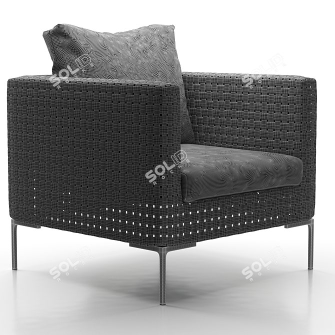 Charles Outdoor Armchair by Antonio Citterio 3D model image 4