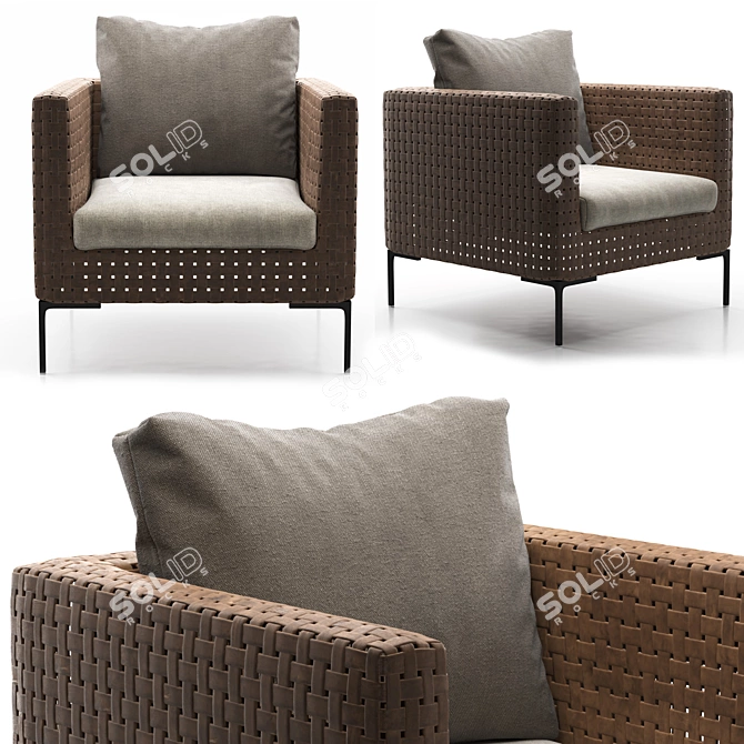 Charles Outdoor Armchair by Antonio Citterio 3D model image 6