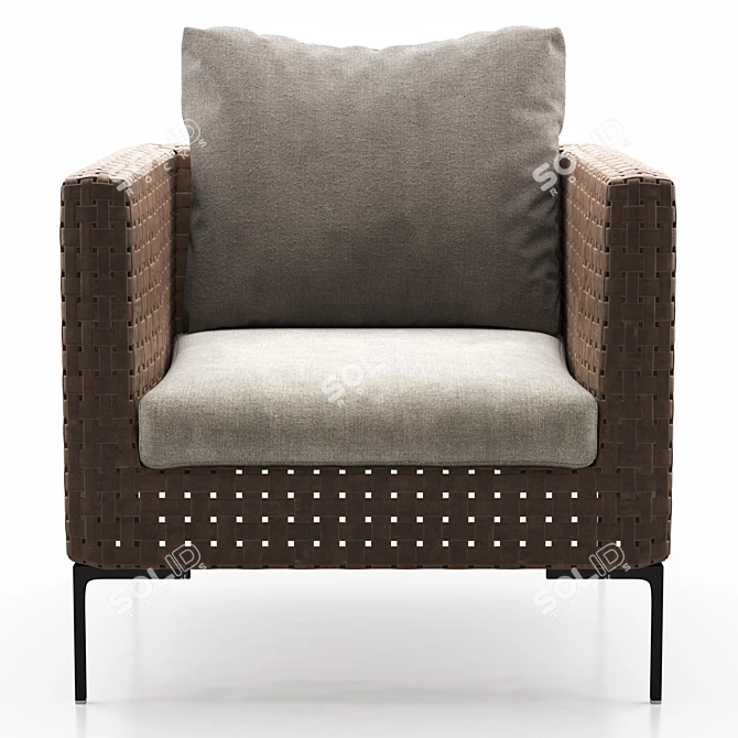 Charles Outdoor Armchair by Antonio Citterio 3D model image 8