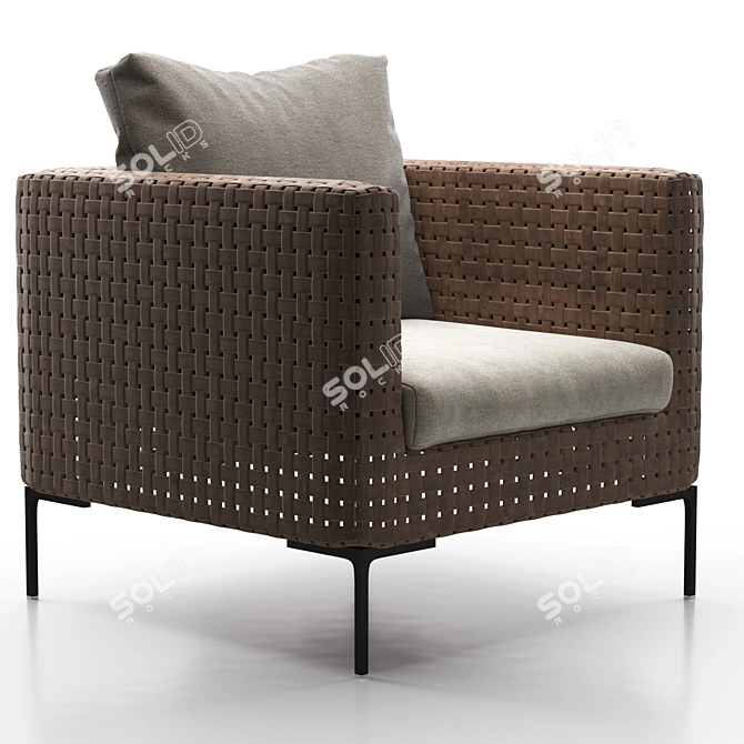 Charles Outdoor Armchair by Antonio Citterio 3D model image 9