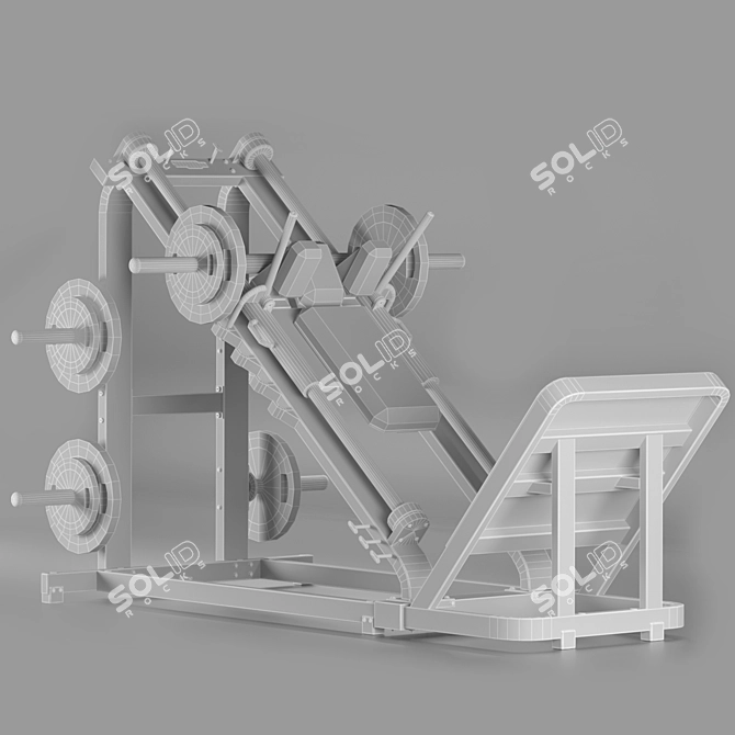 Pure Hack Squat Machine 3D model image 5