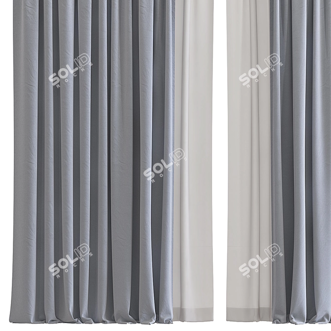 Modernized Curtains Design 3D model image 2