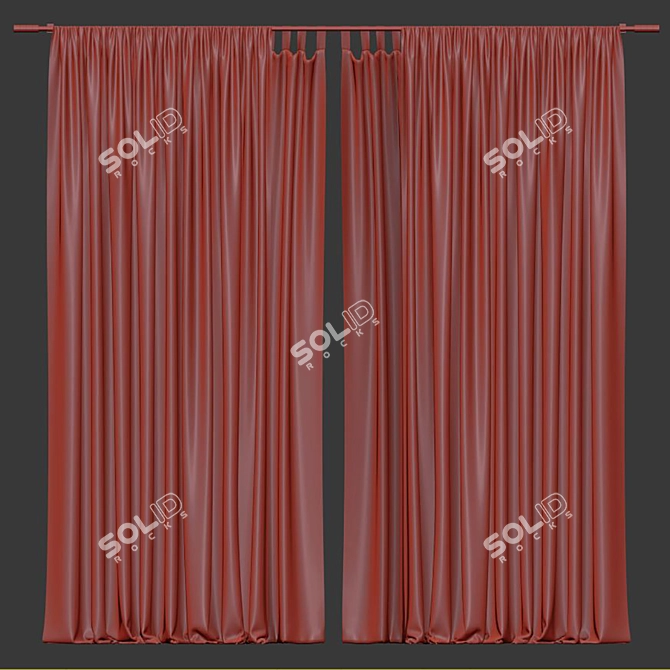 Modernized Curtains Design 3D model image 4