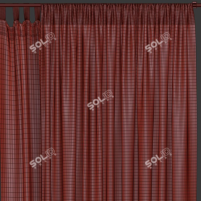 Modernized Curtains Design 3D model image 5