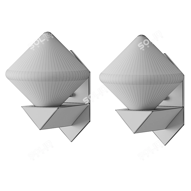 Sleek Themis 6 Sconce Illuminates 3D model image 2