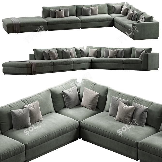 Modern Contemporary Dorian Sofa 3D model image 1