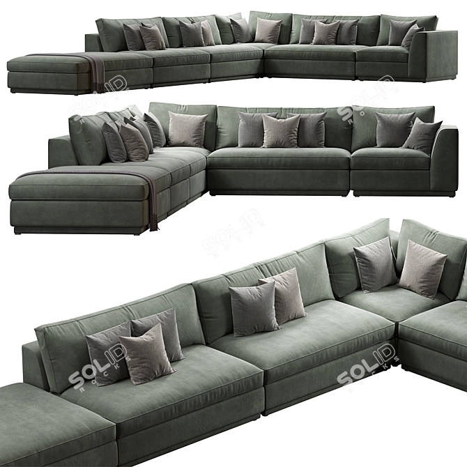 Modern Contemporary Dorian Sofa 3D model image 2