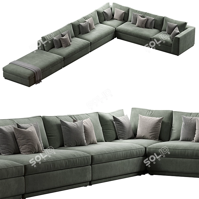 Modern Contemporary Dorian Sofa 3D model image 3