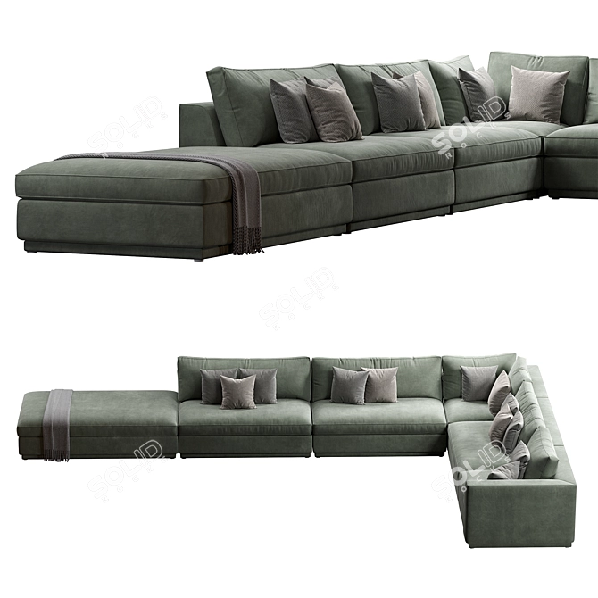 Modern Contemporary Dorian Sofa 3D model image 4