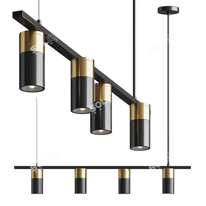 Modern Hanging Pendant Light Haywood 3D model image 1