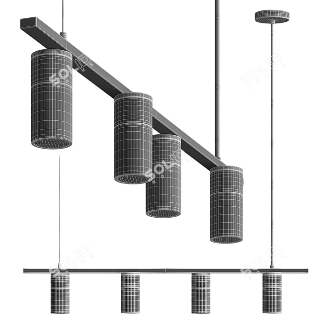 Modern Hanging Pendant Light Haywood 3D model image 4