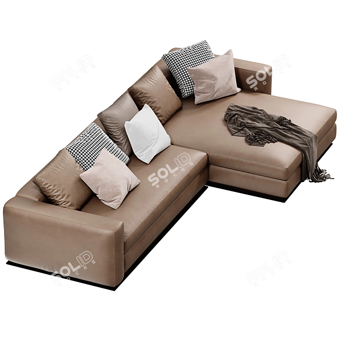 Modern Minotti Chaise Longue Sofa 3D model image 5