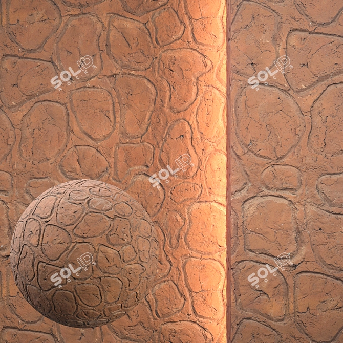 Seamless Pavement 3D Texture Kit 3D model image 1