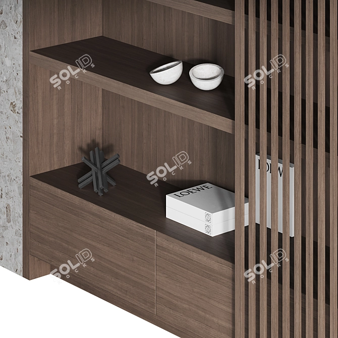 Luxury Terrazzo Wardrobe Set 3D model image 10