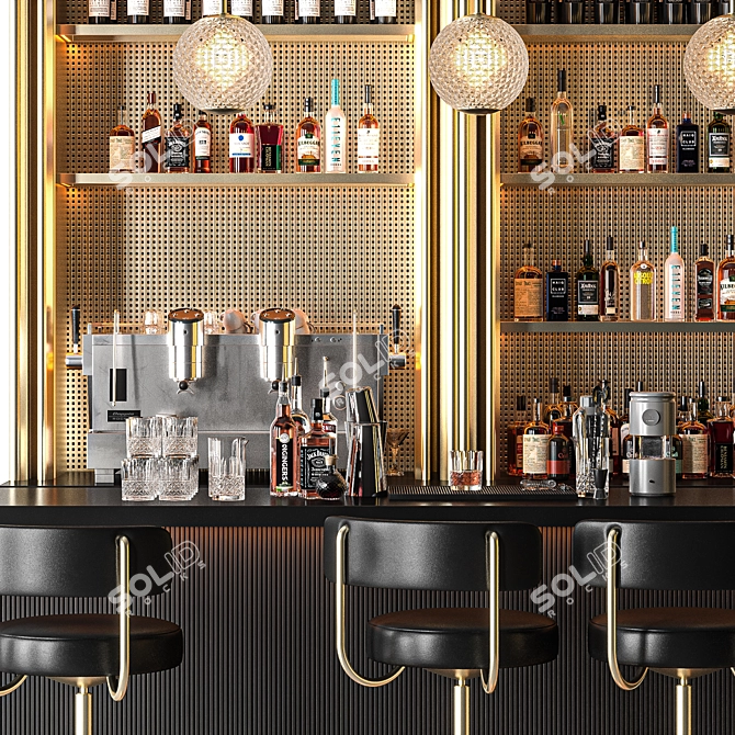 Golden Bar Export FBX Centimeters 3D model image 2