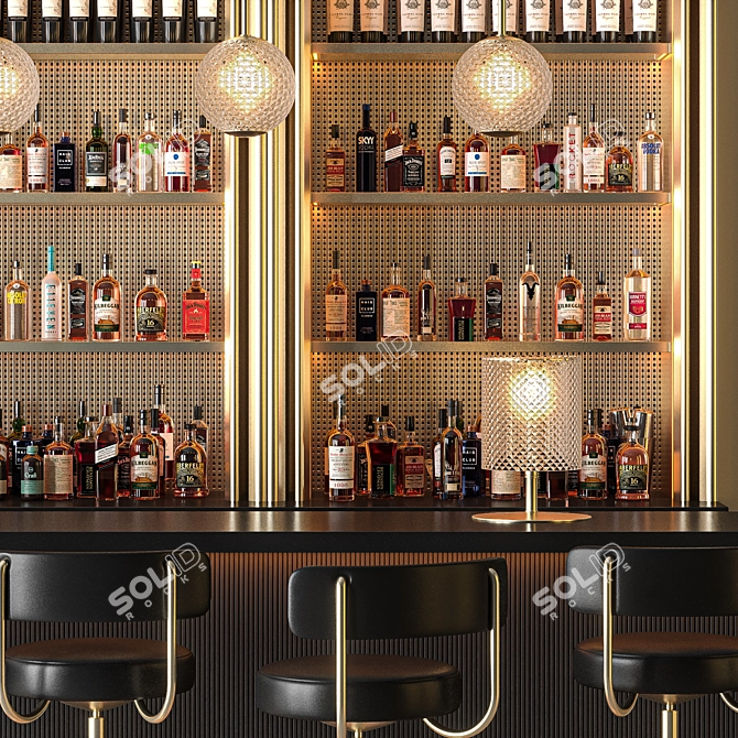 Golden Bar Export FBX Centimeters 3D model image 3