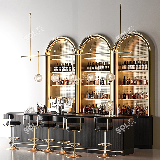 Golden Bar Export FBX Centimeters 3D model image 4