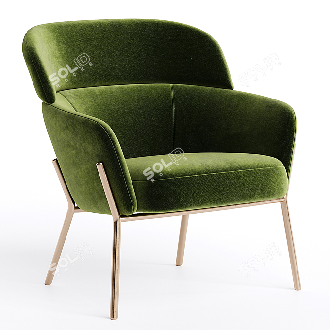 Wam Armchair by Bross Italia 3D model image 1