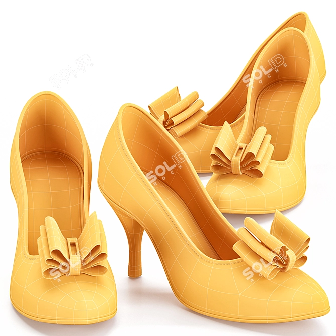 Realistic 3D Women's Shoe Model 3D model image 2