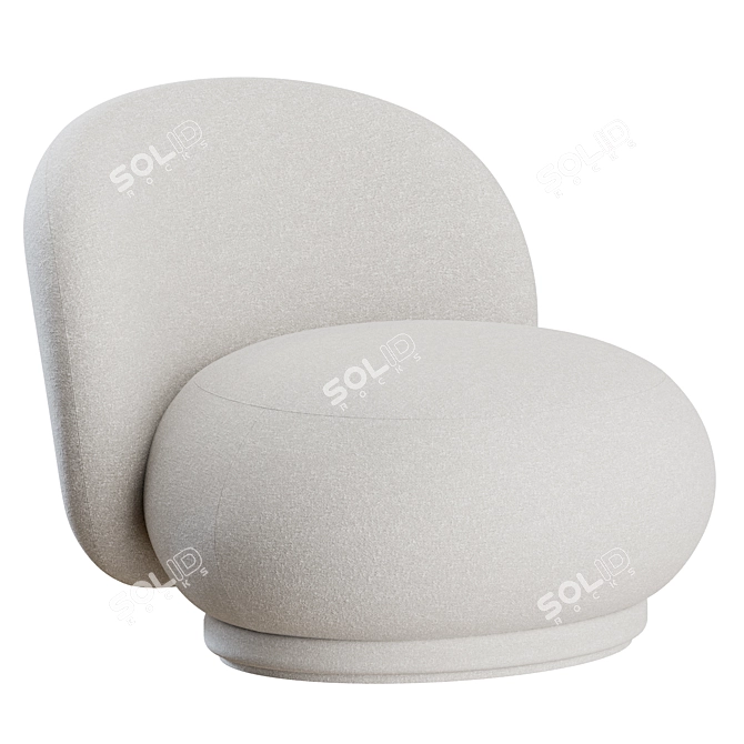 Modern Chic Arobase Armchair 3D model image 2