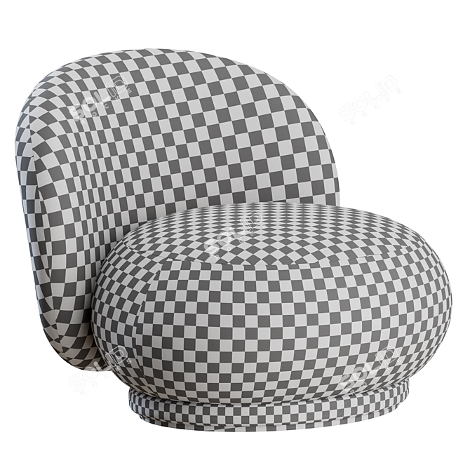 Modern Chic Arobase Armchair 3D model image 3