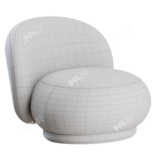 Modern Chic Arobase Armchair 3D model image 4