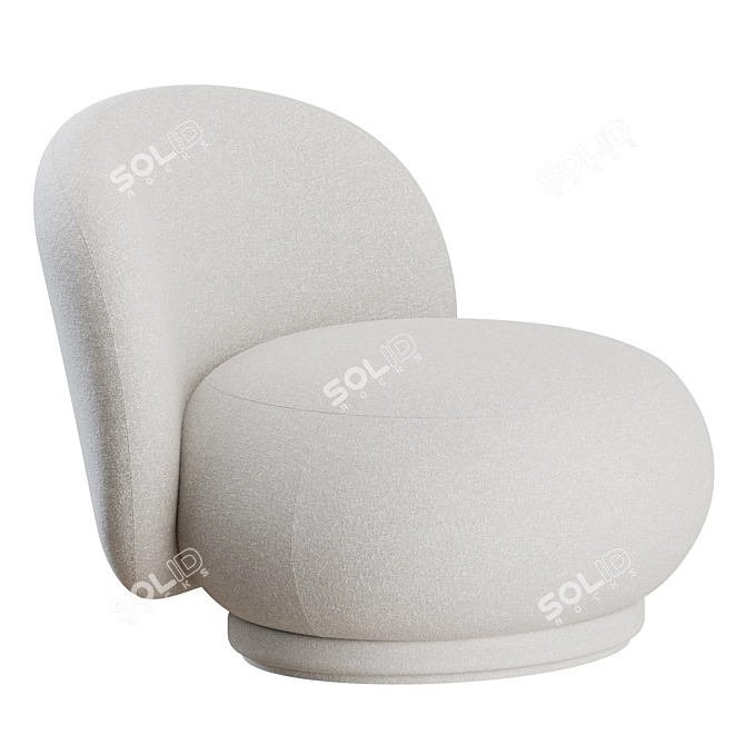 Modern Chic Arobase Armchair 3D model image 5
