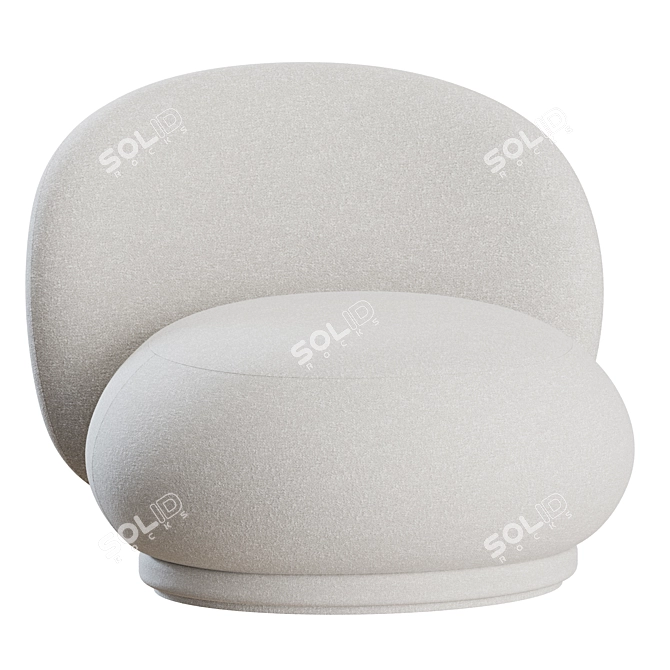 Modern Chic Arobase Armchair 3D model image 1