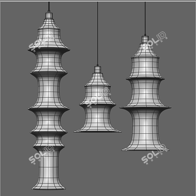 Elegant PENTTI Chandelier Design 3D model image 4
