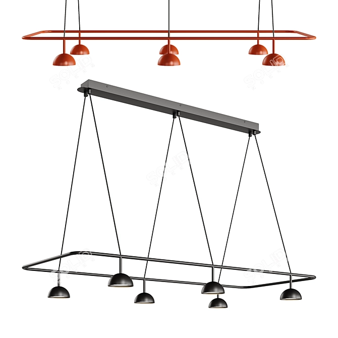 Glamourous Cupolina Pendant Lamp 3D model image 1