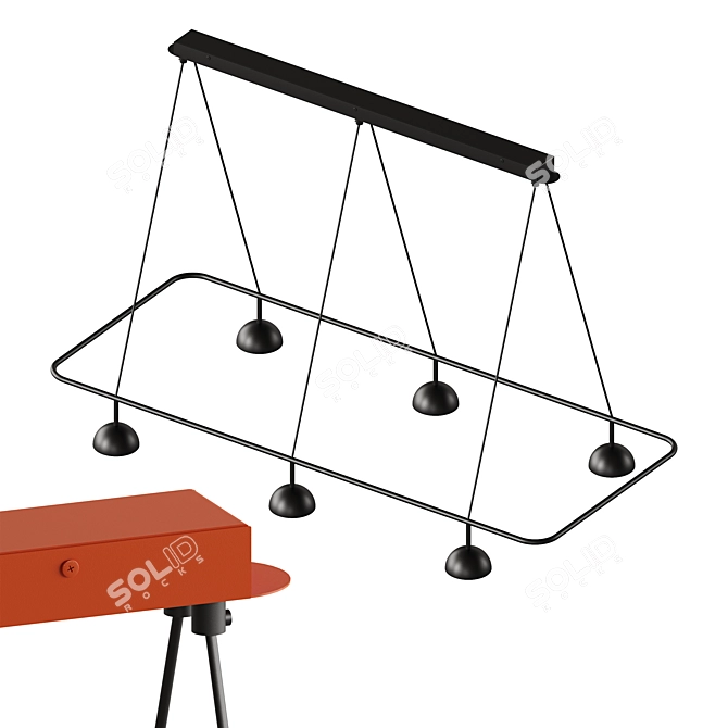 Glamourous Cupolina Pendant Lamp 3D model image 2