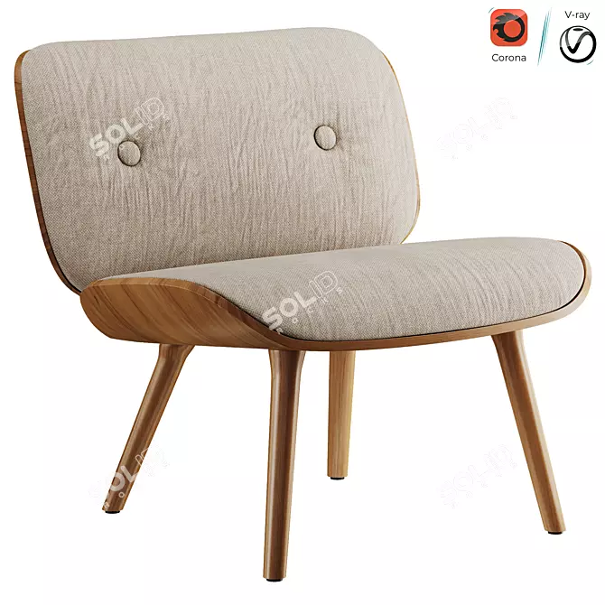 Marvelous Nut Lounge Chair Design 3D model image 1