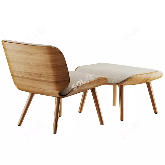 Marvelous Nut Lounge Chair Design 3D model image 3