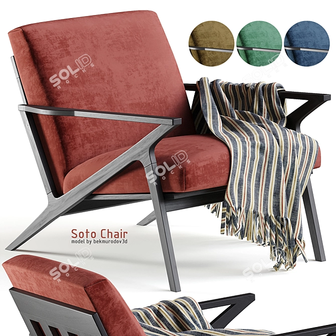 Soto Chair: Elegant Comfort for Any Space 3D model image 1