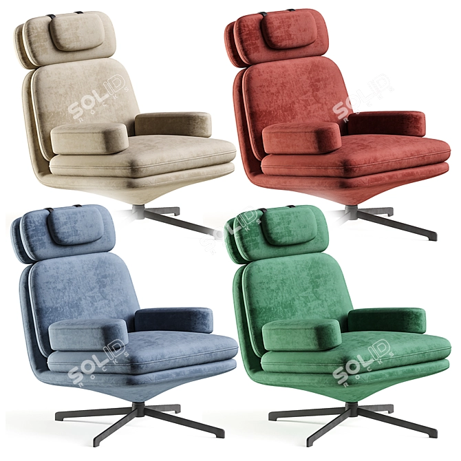 Modern Tyler Lounge Chair 3D model image 2