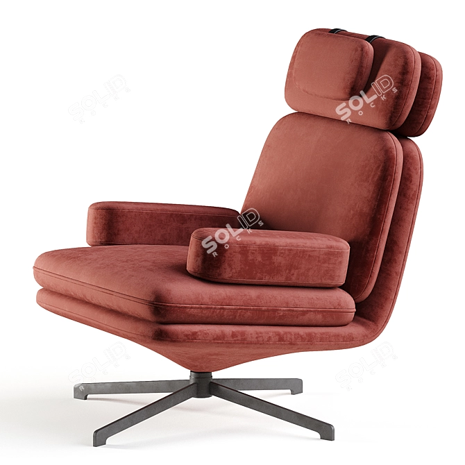 Modern Tyler Lounge Chair 3D model image 3