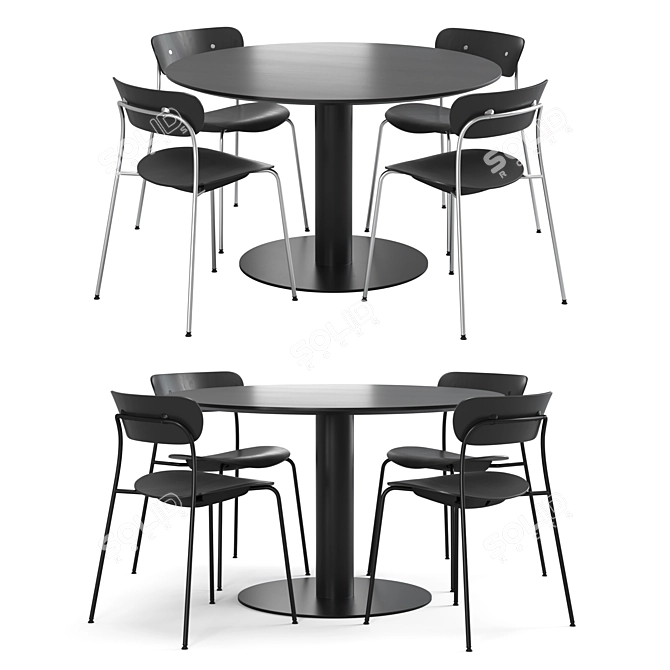 Pavilion AV1 Chair & SK12 Table 3D model image 2